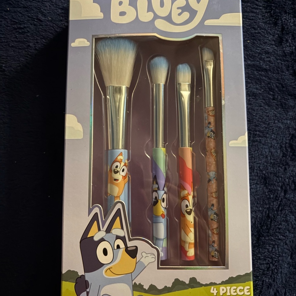 Bluey 4-Piece Makeup Brush Set - Multicolor